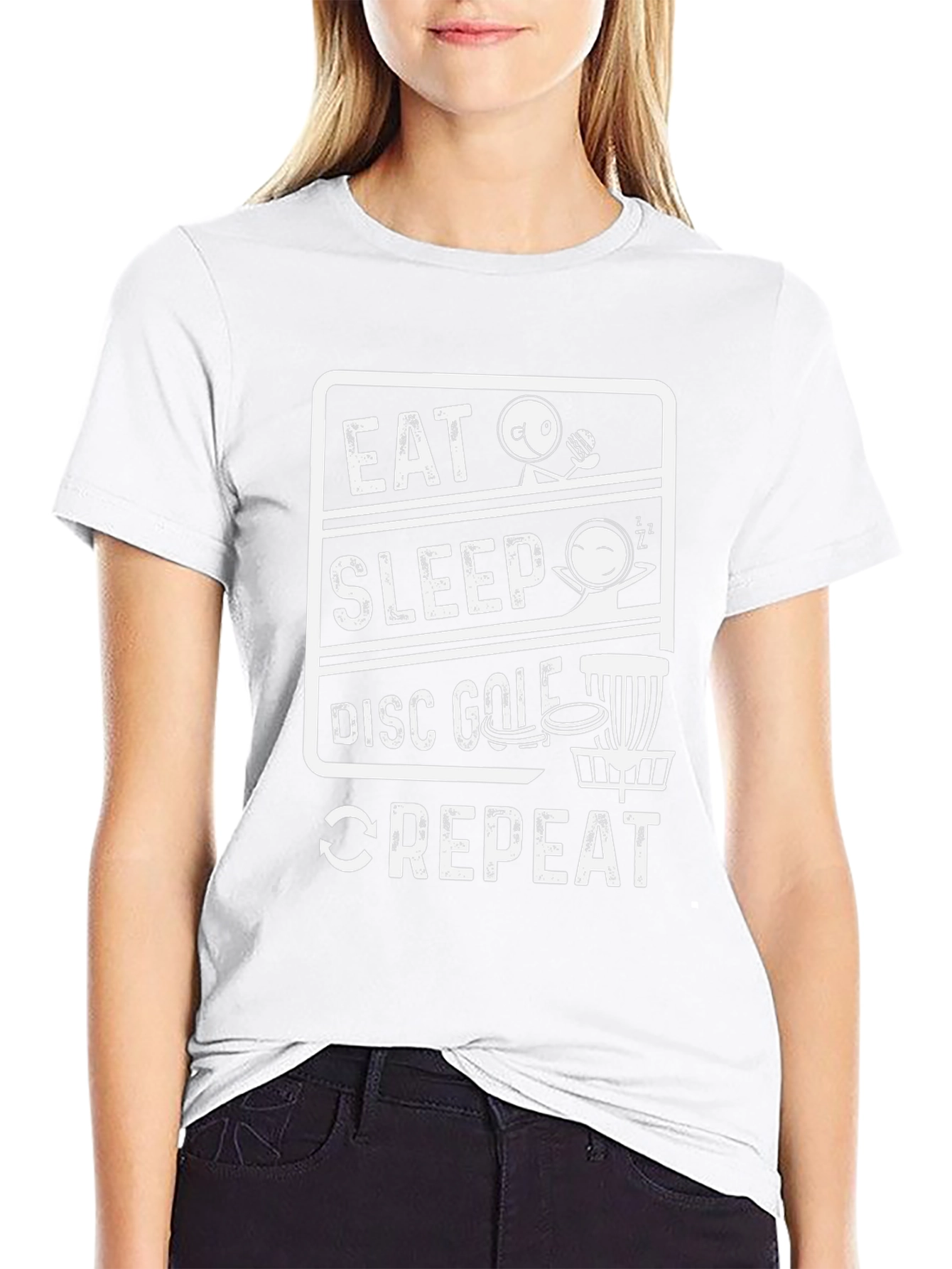Eat Sleep Disc Golf Repeat - Graphic Tee