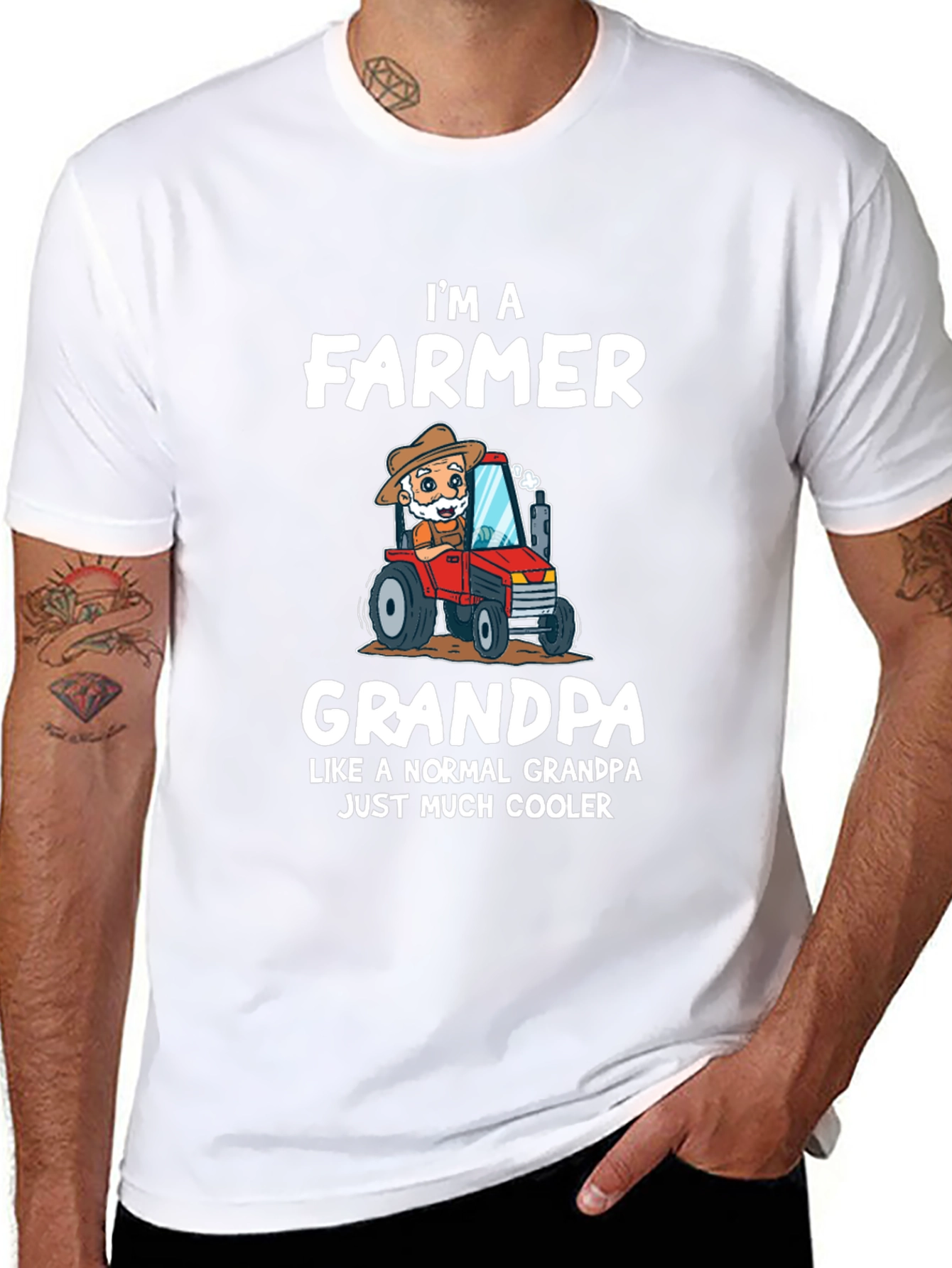 Farmer Grandpa T-Shirt - Much Cooler Than Normal!