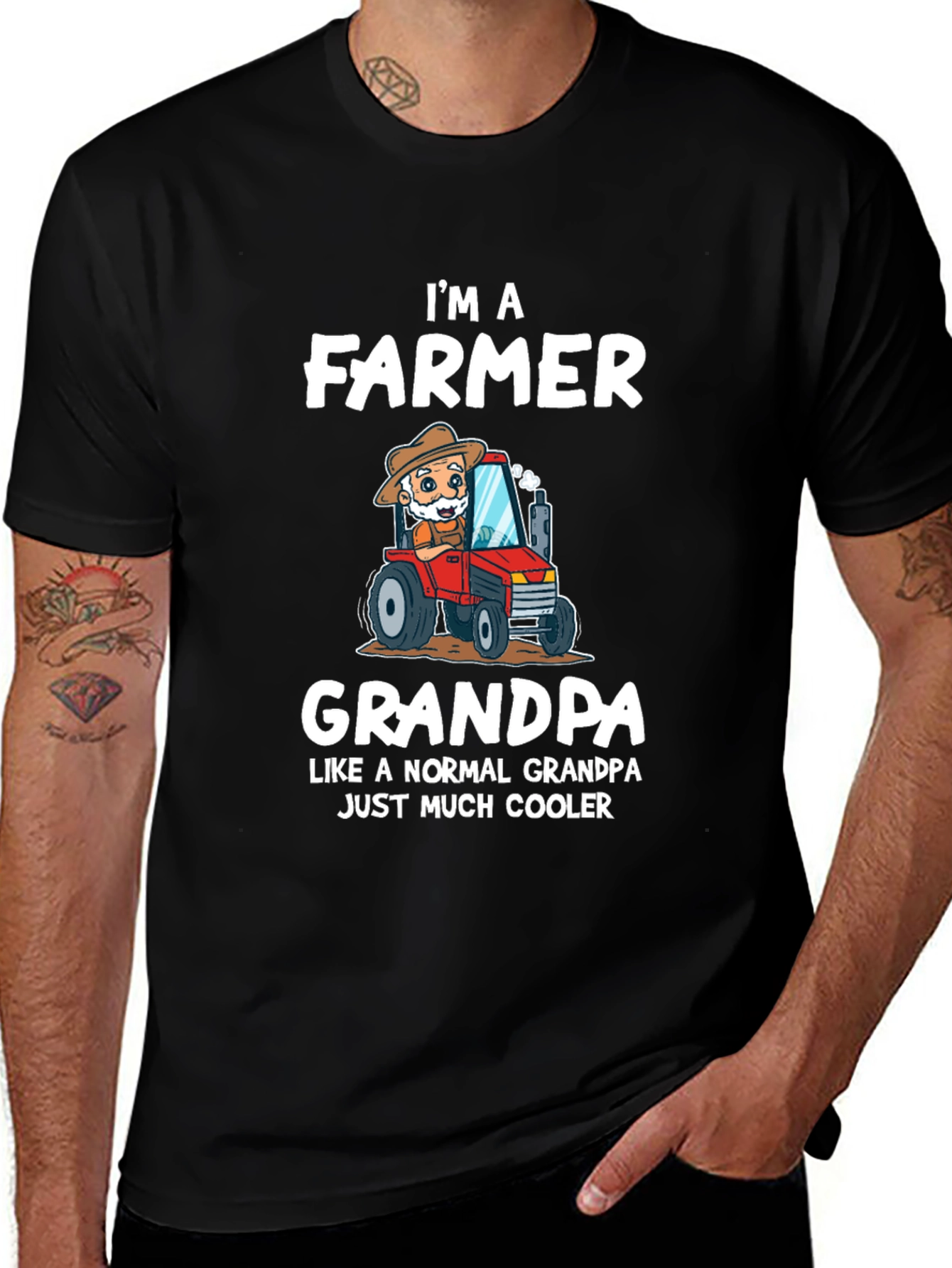 Farmer Grandpa T-Shirt - Much Cooler Than Normal!