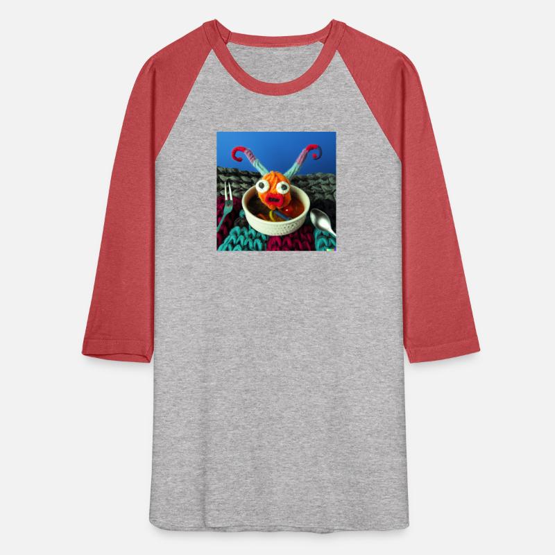 Amazing knitted monster watches the planet.