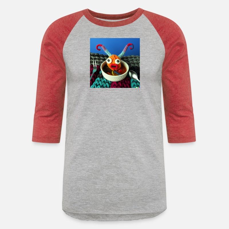 Amazing knitted monster watches the planet.