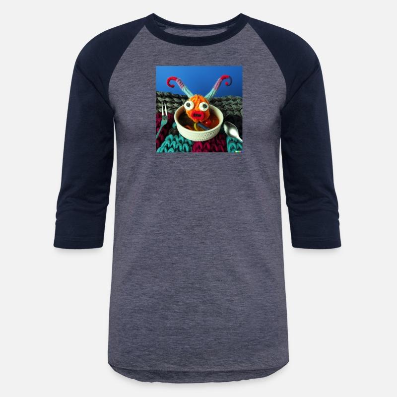 Amazing knitted monster watches the planet.