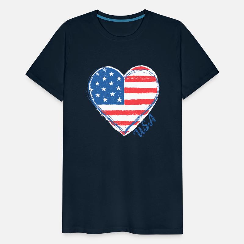 America Heart Stars Red White Blue Memorial Day