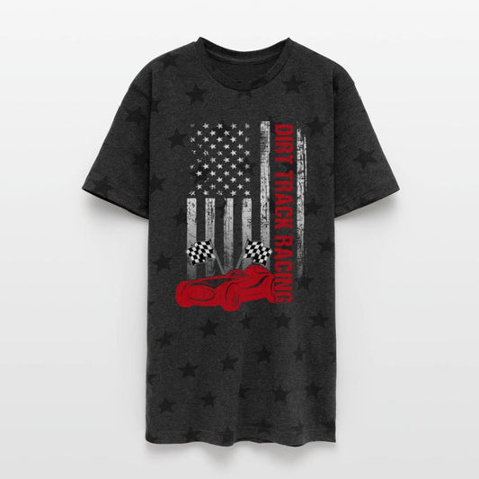 American Flag Dirt Track Racing Car Driver Racer