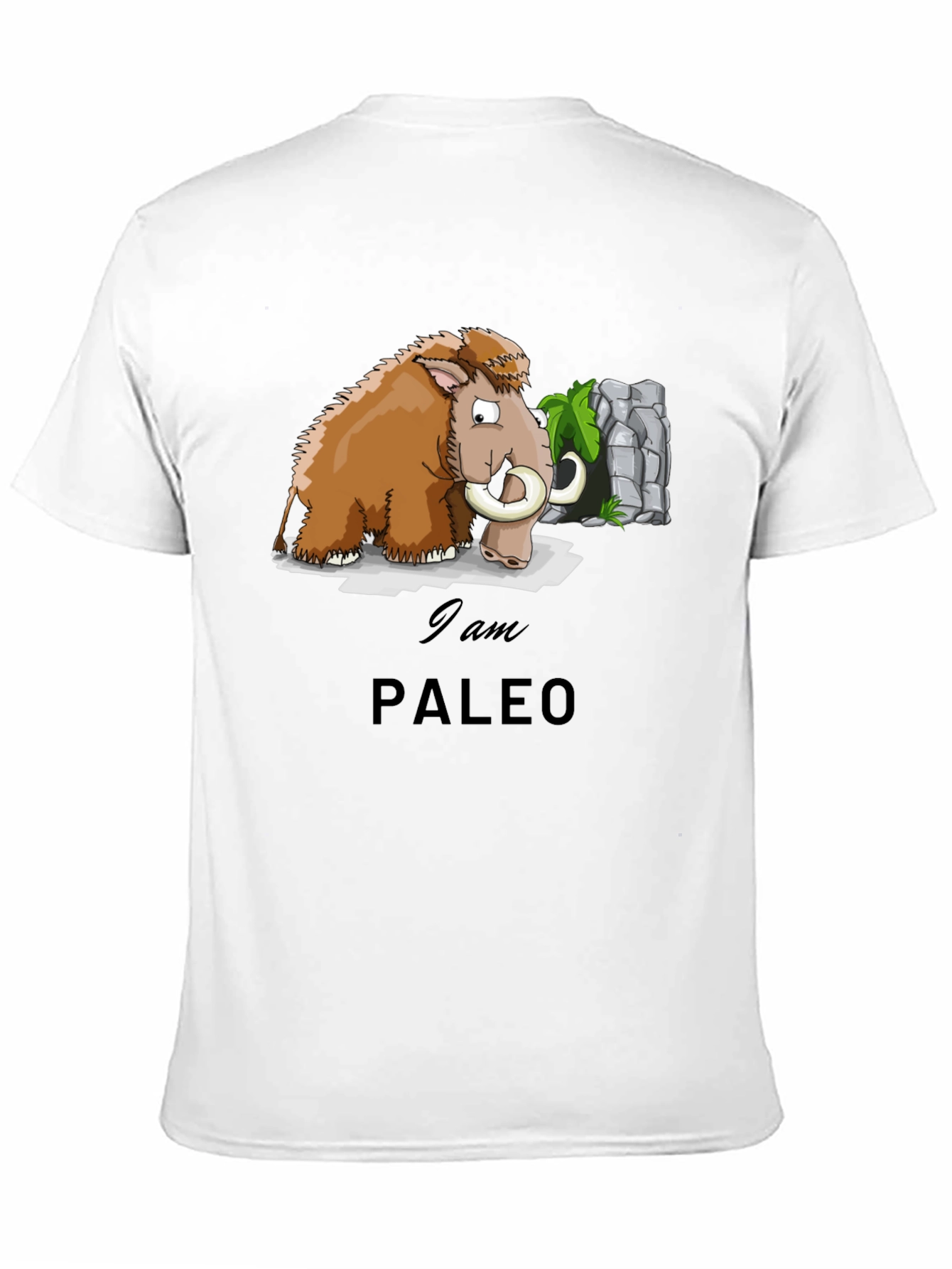 I am Paleo T-Shirt - Mammoth Cartoon Tee
