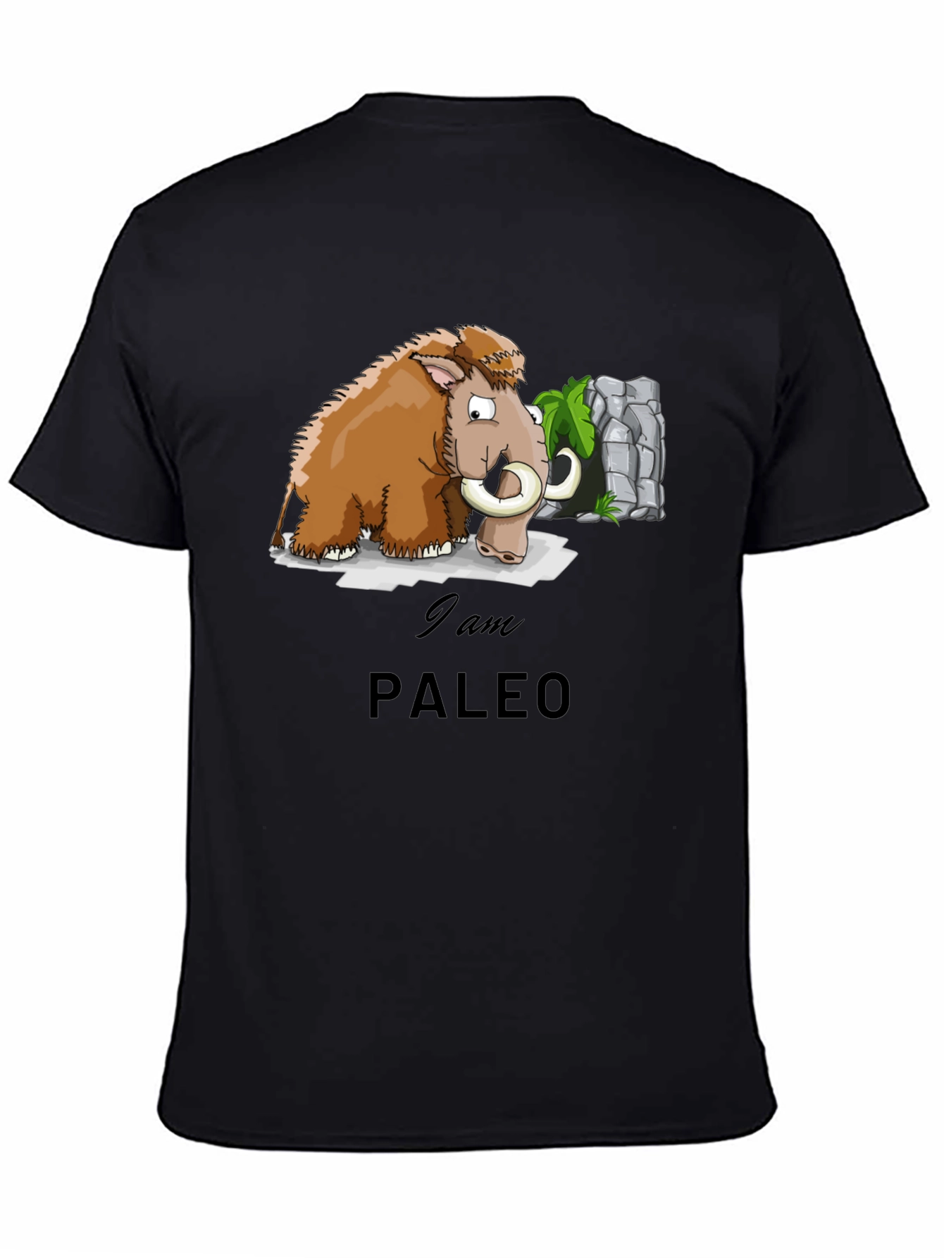 I am Paleo T-Shirt - Mammoth Cartoon Tee