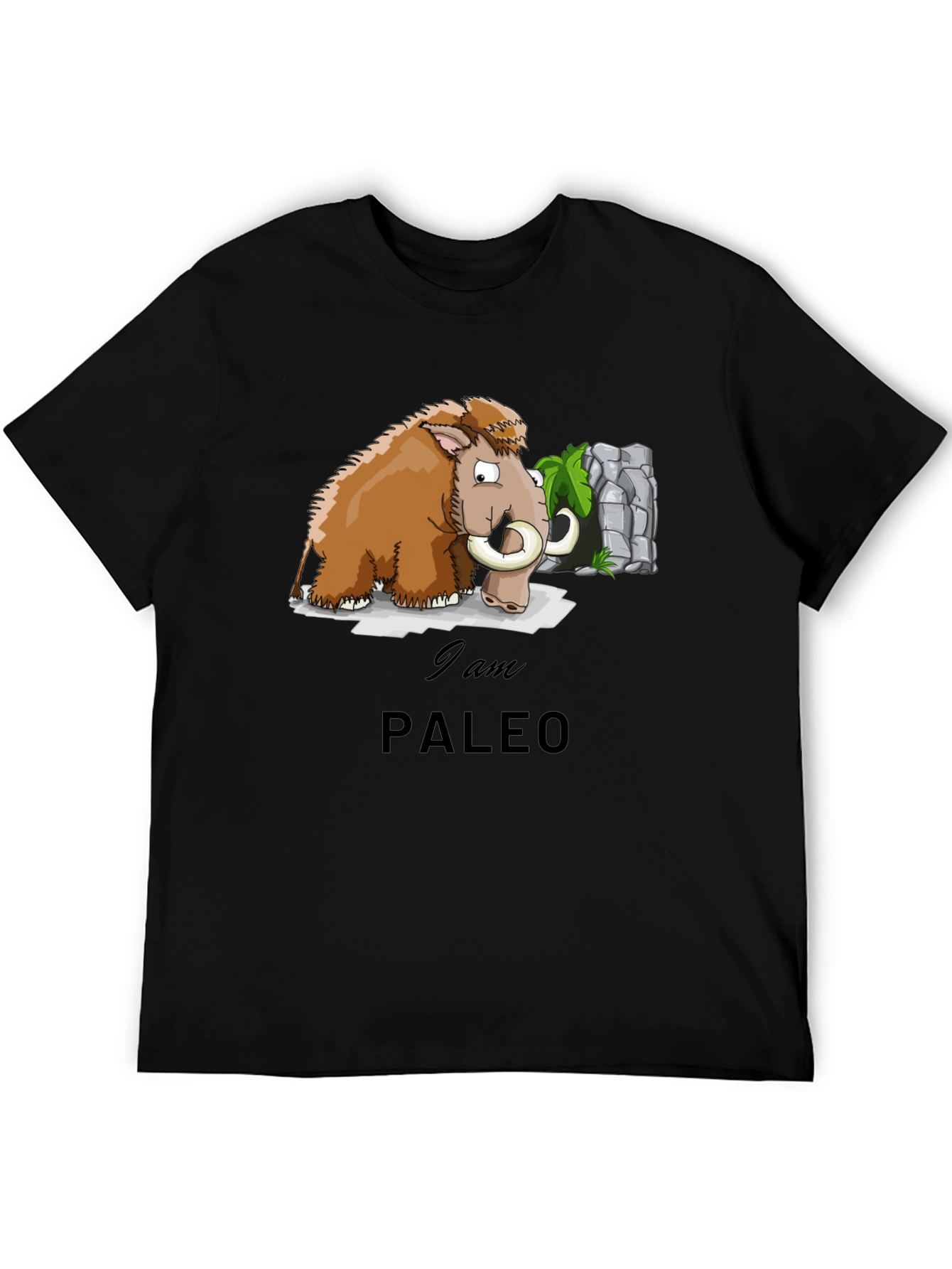 I am Paleo T-Shirt - Mammoth Cartoon Tee
