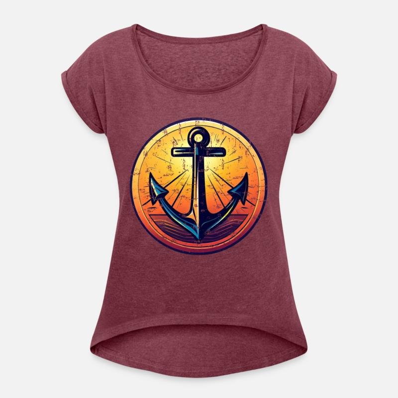 Anchor Sunset Red Colors