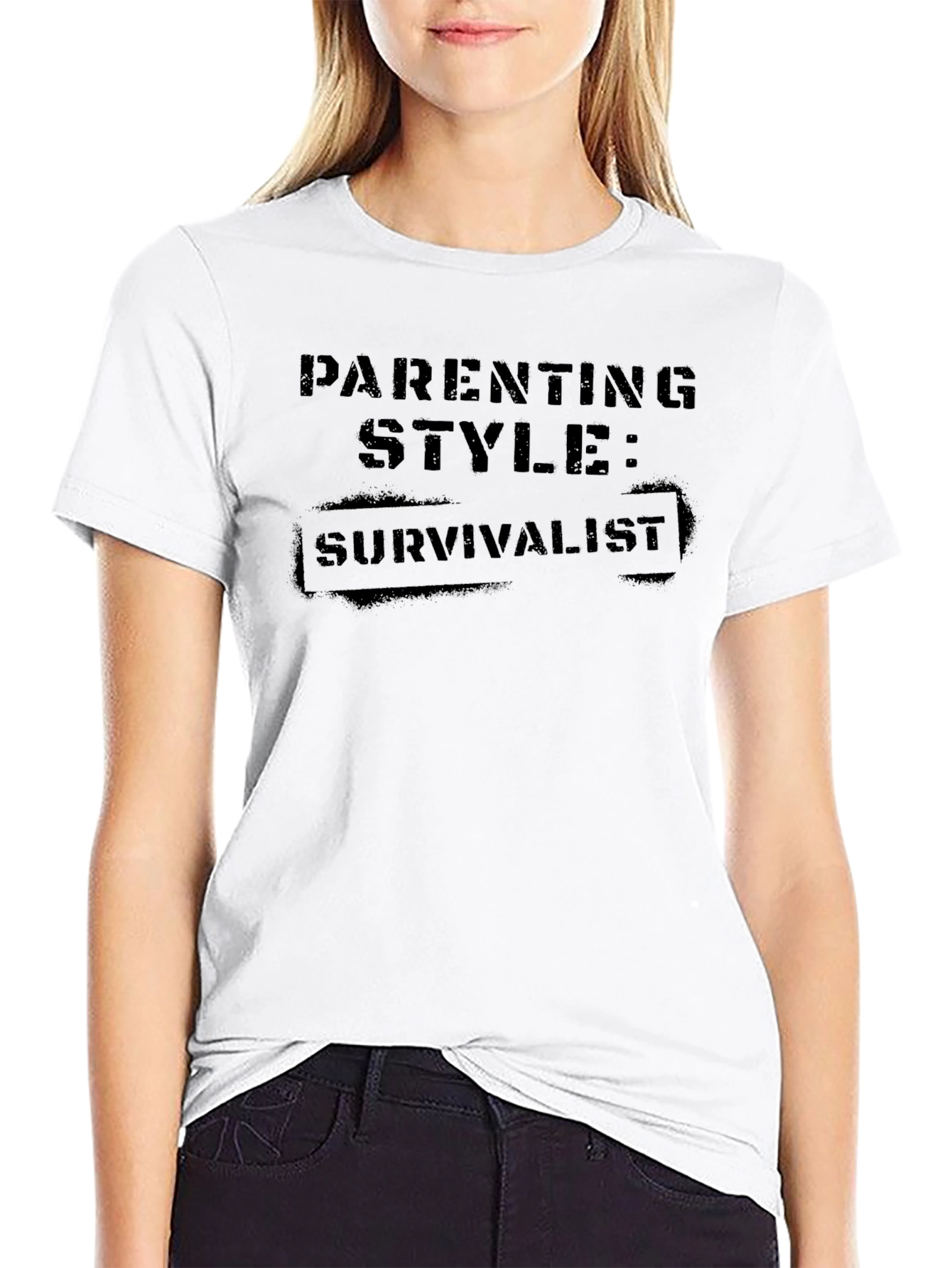 Parenting Style: Survivalist Black T-Shirt
