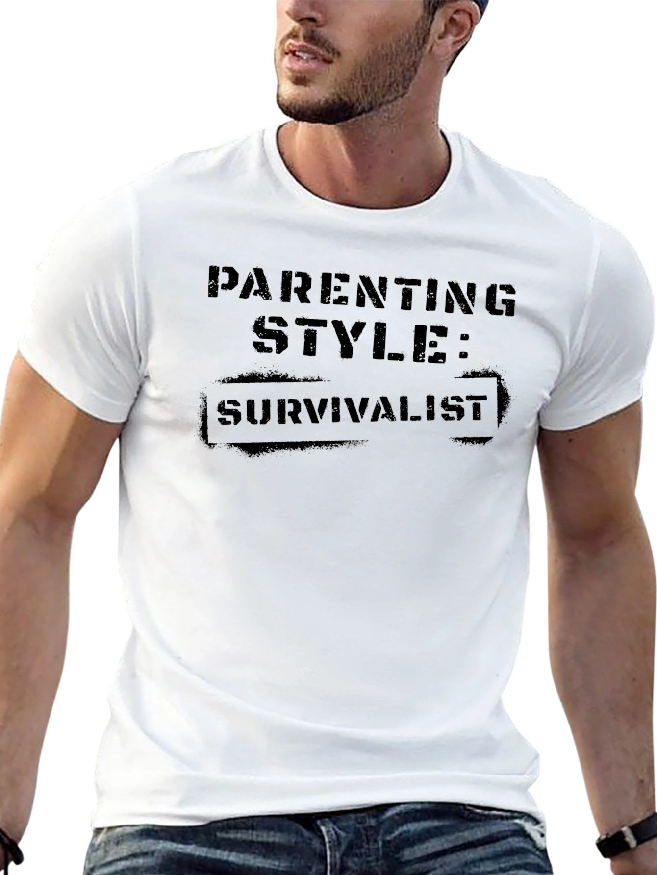 Parenting Style: Survivalist Black T-Shirt
