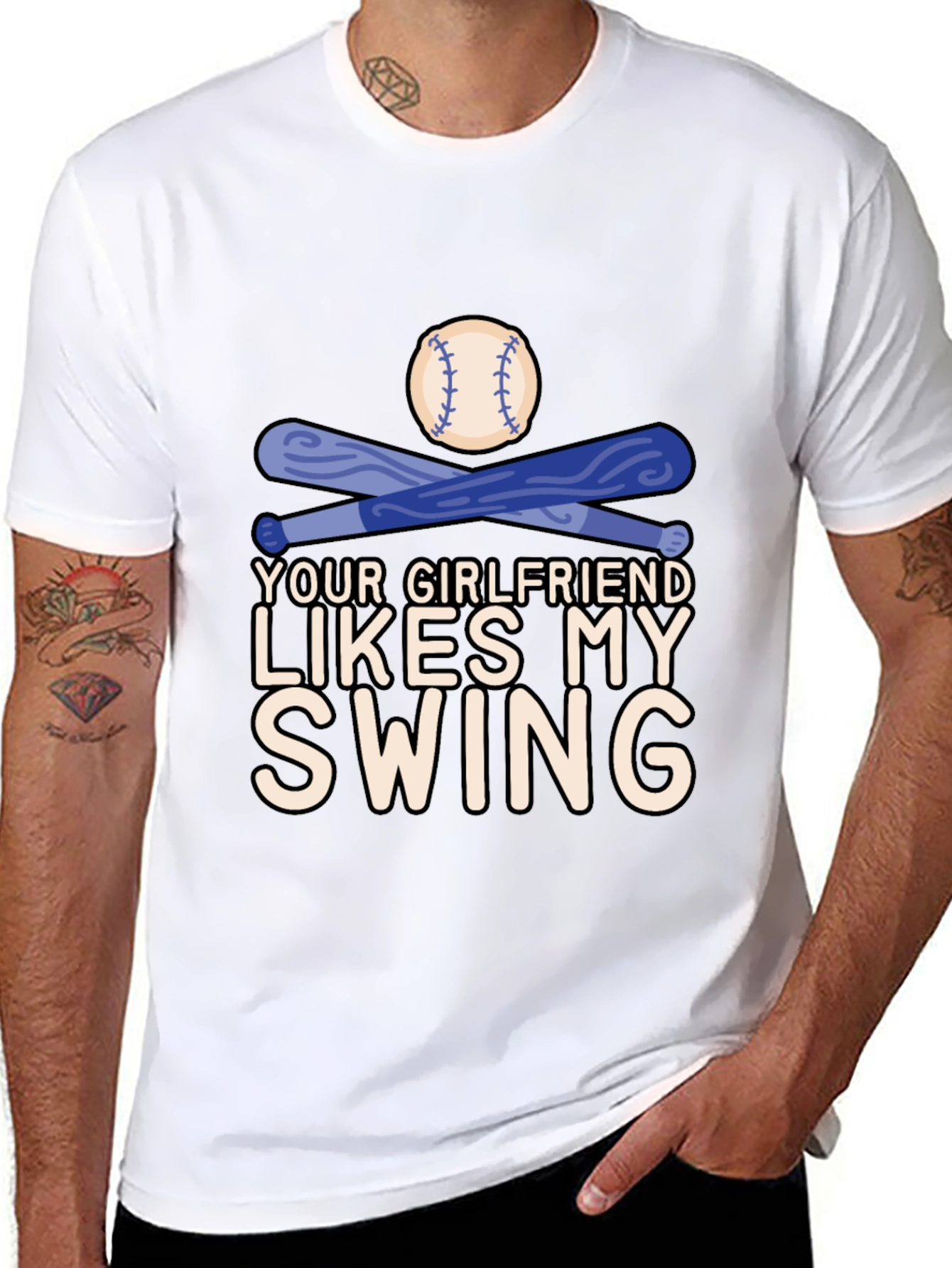 Your Girlfriend Likes My Swing Baseball T-Shirt