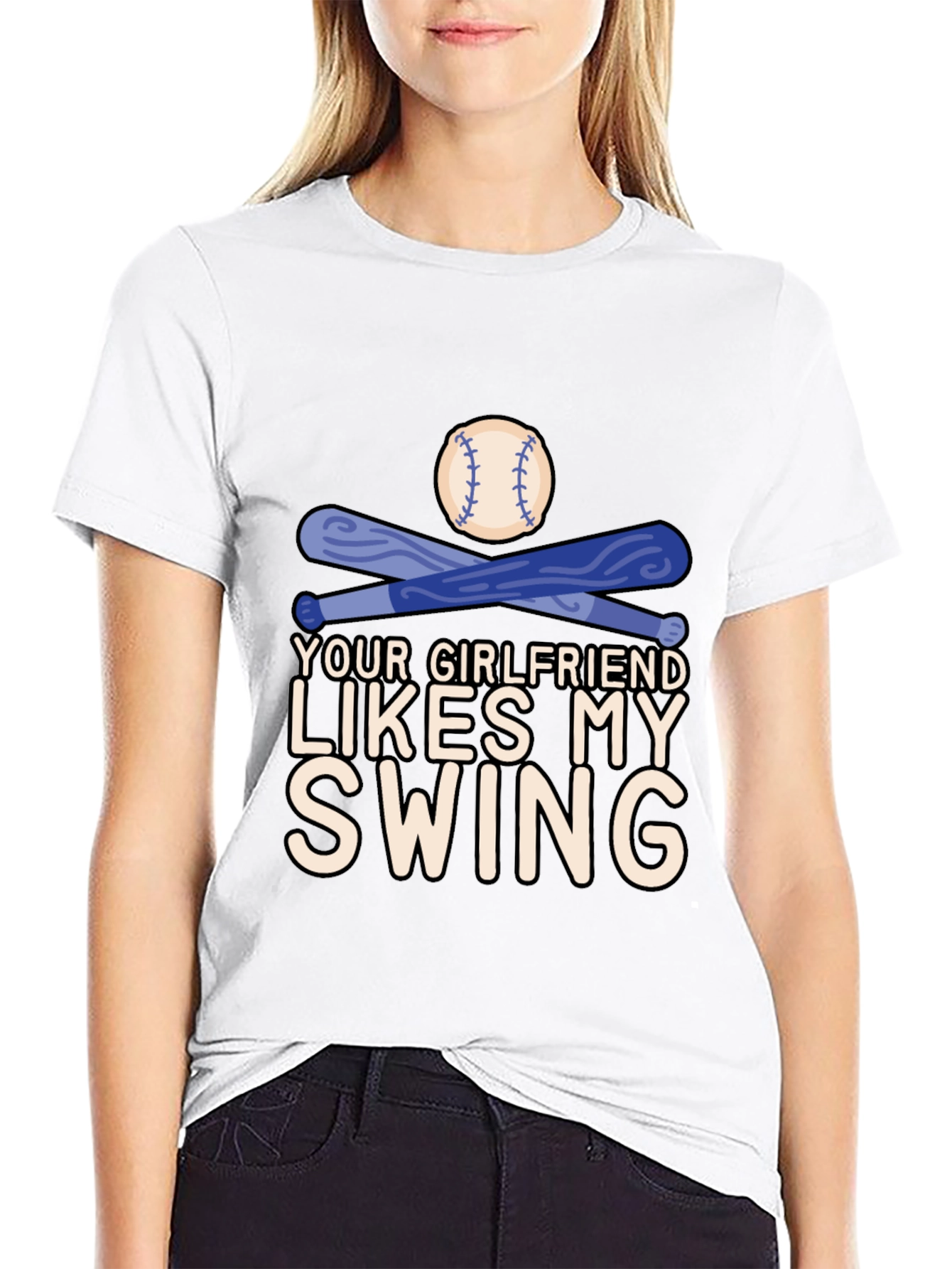 Your Girlfriend Likes My Swing Baseball T-Shirt