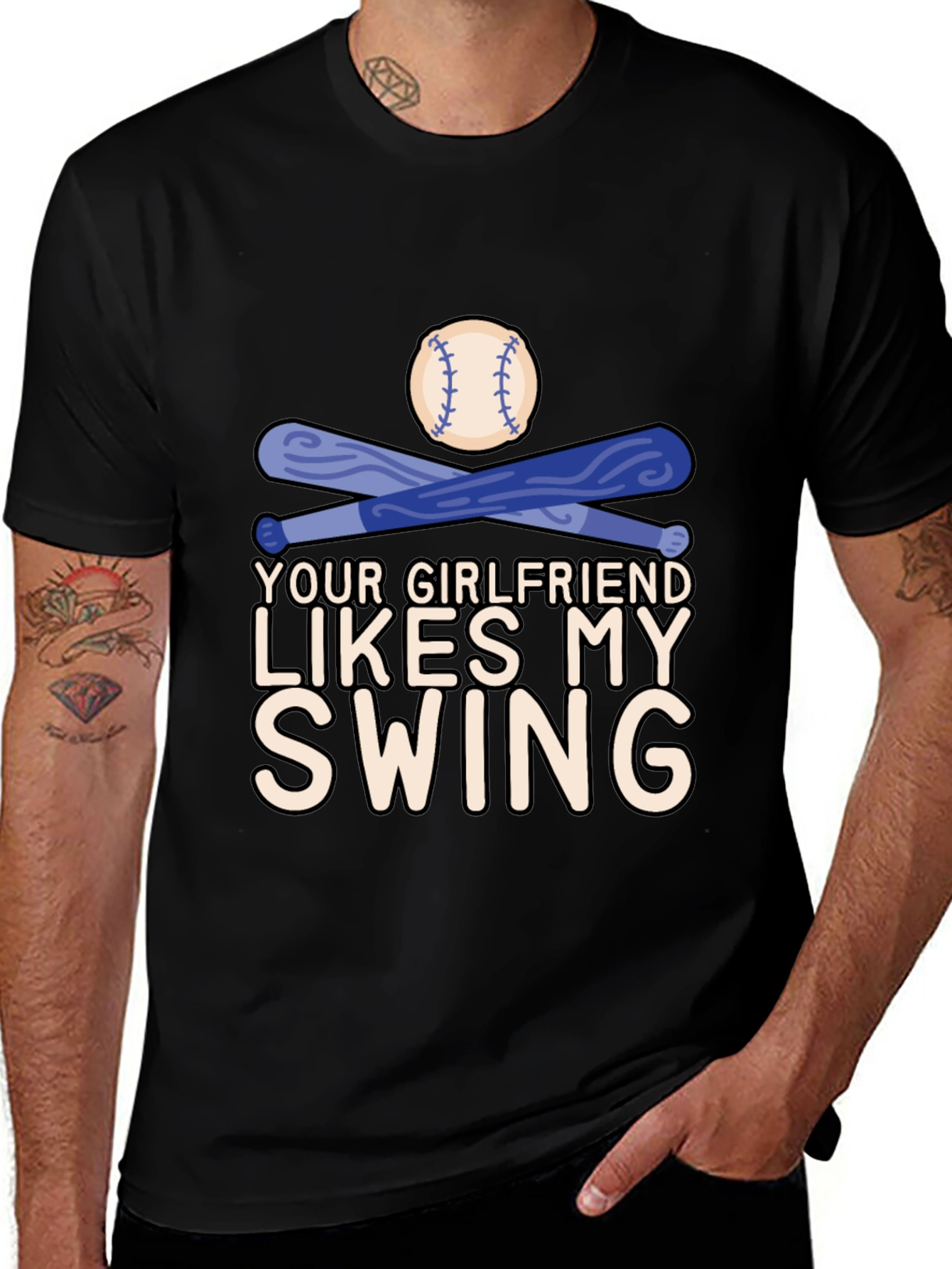 Your Girlfriend Likes My Swing Baseball T-Shirt
