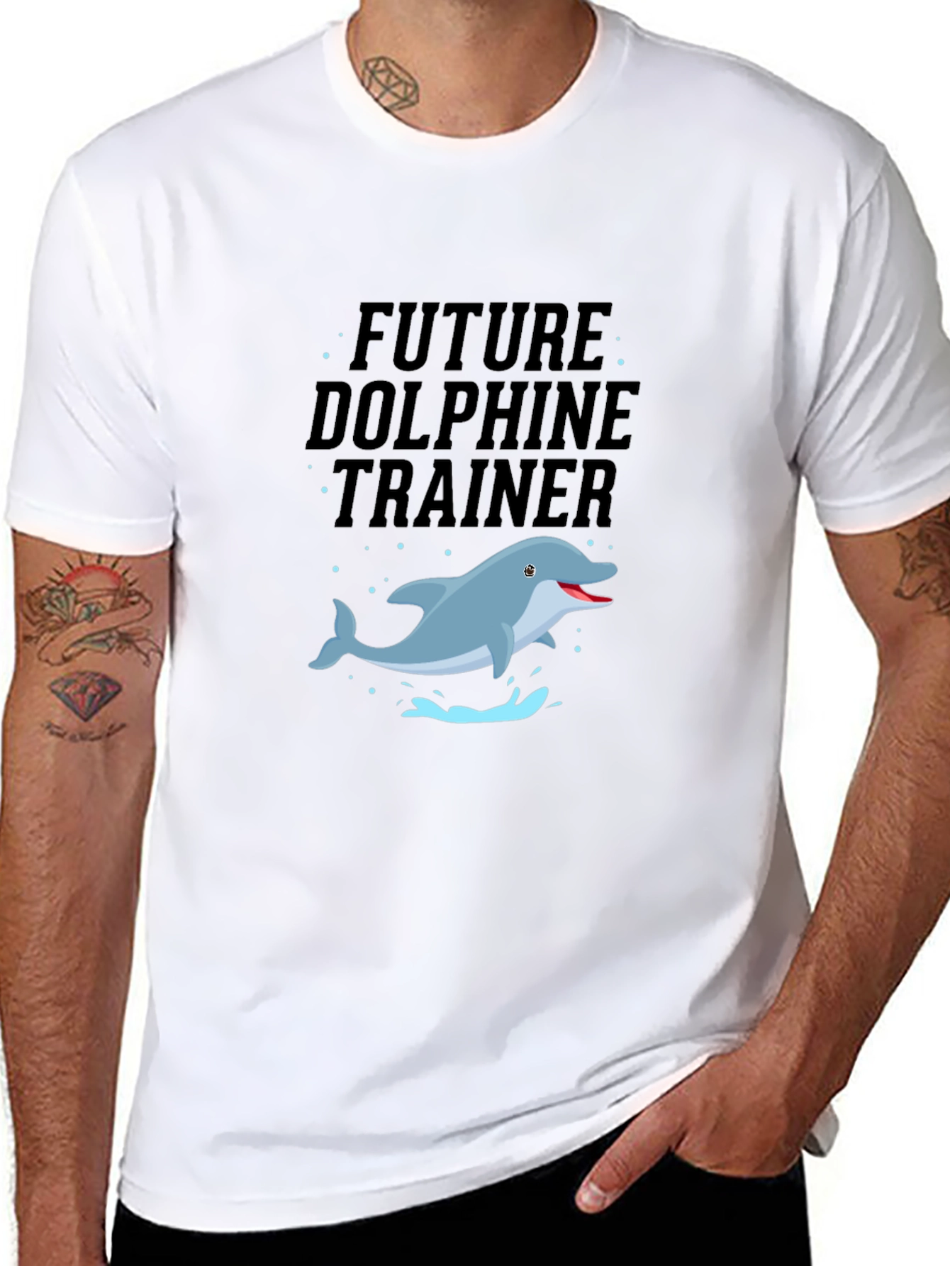 Future Dolphin Trainer Black T-Shirt