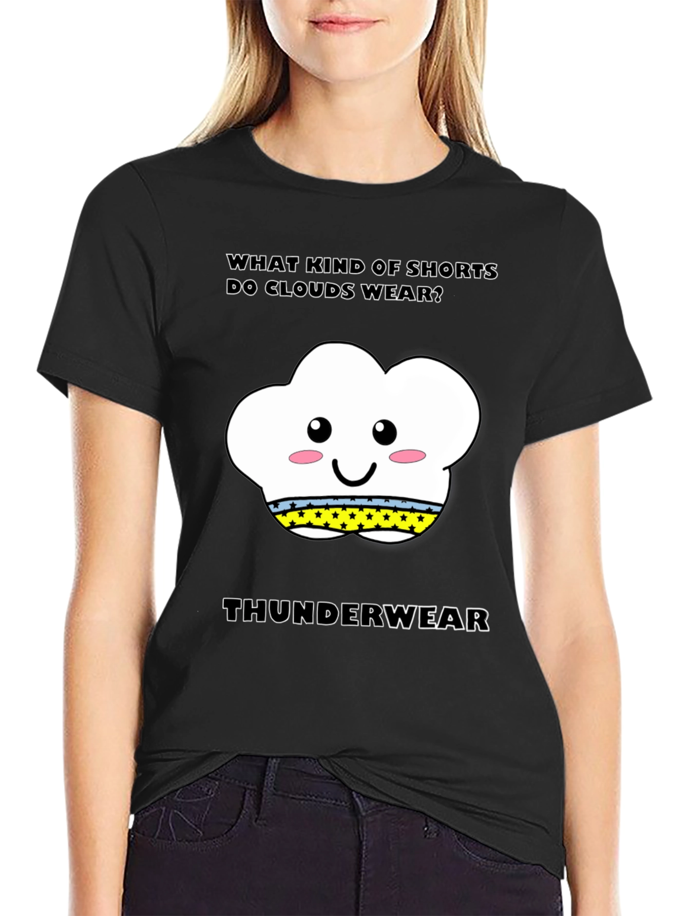 Cloud Thunderwear T-Shirt: Funny Weather Pun Tee