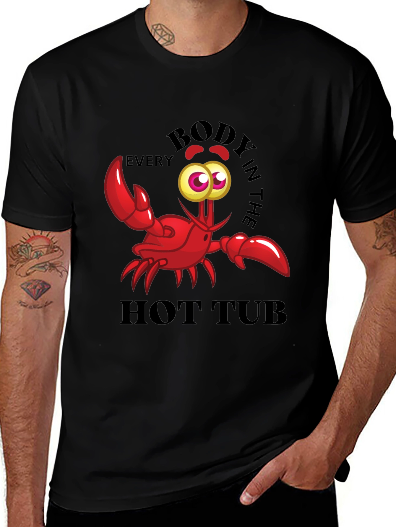 Funny Crab Hot Tub T-Shirt