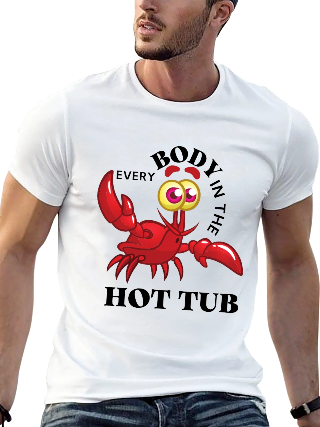 Funny Crab Hot Tub T-Shirt