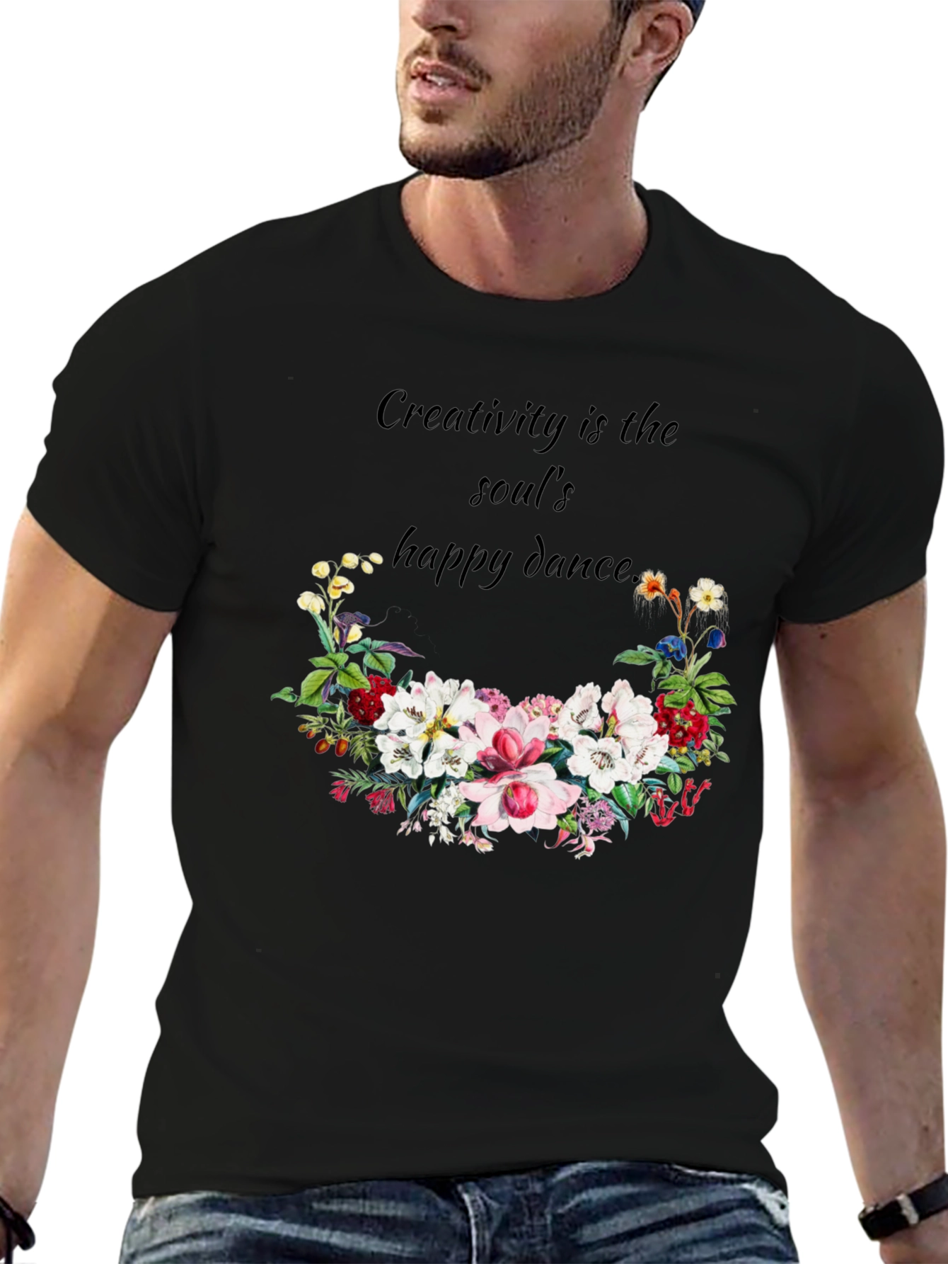 Creative Soul Dance T-Shirt - Floral Design
