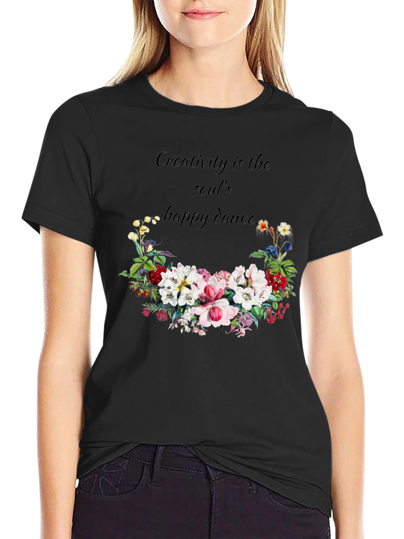 Creative Soul Dance T-Shirt - Floral Design