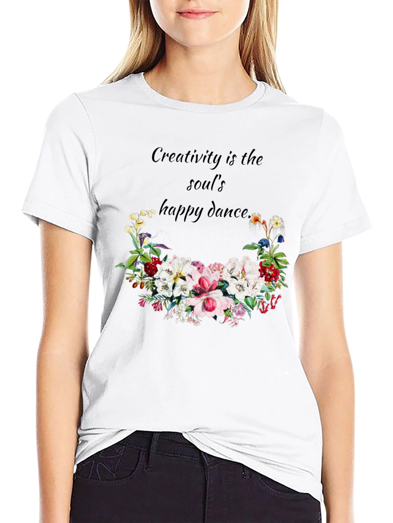 Creative Soul Dance T-Shirt - Floral Design