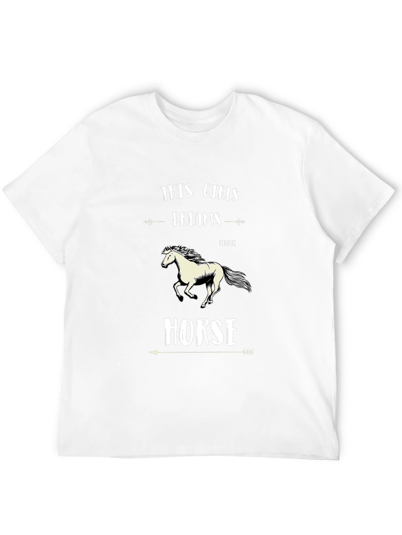 This Girl Dreams About Horse Black T-Shirt