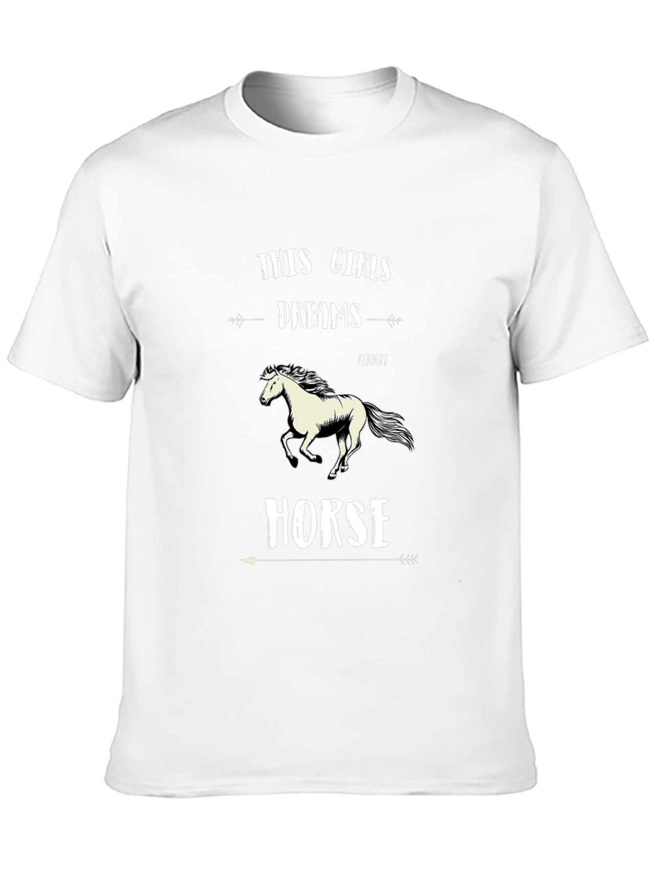 This Girl Dreams About Horse Black T-Shirt