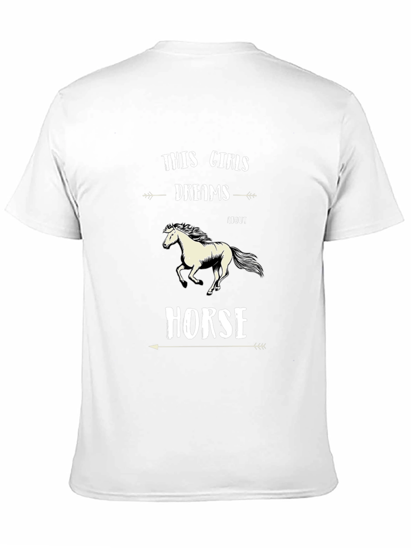This Girl Dreams About Horse Black T-Shirt