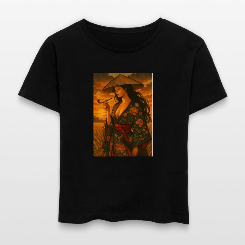 Asian Woman with Pipe and Sword