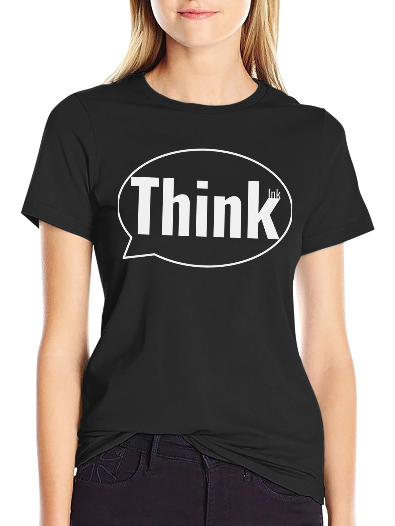 Think Ink Black Graphic T-Shirt - Mens