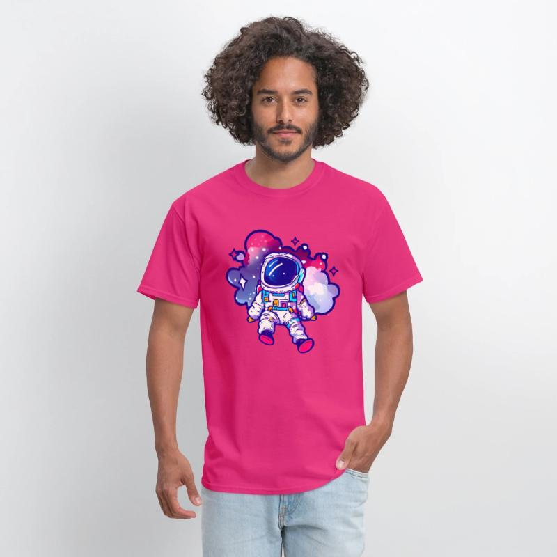 Astronaut Sitting in Nebula