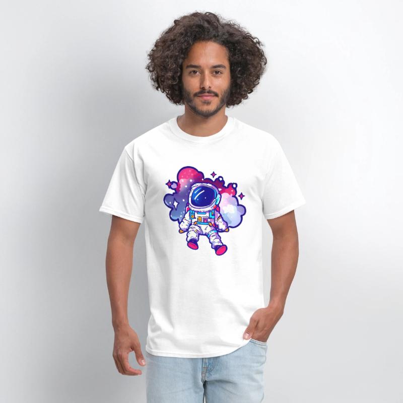 Astronaut Sitting in Nebula