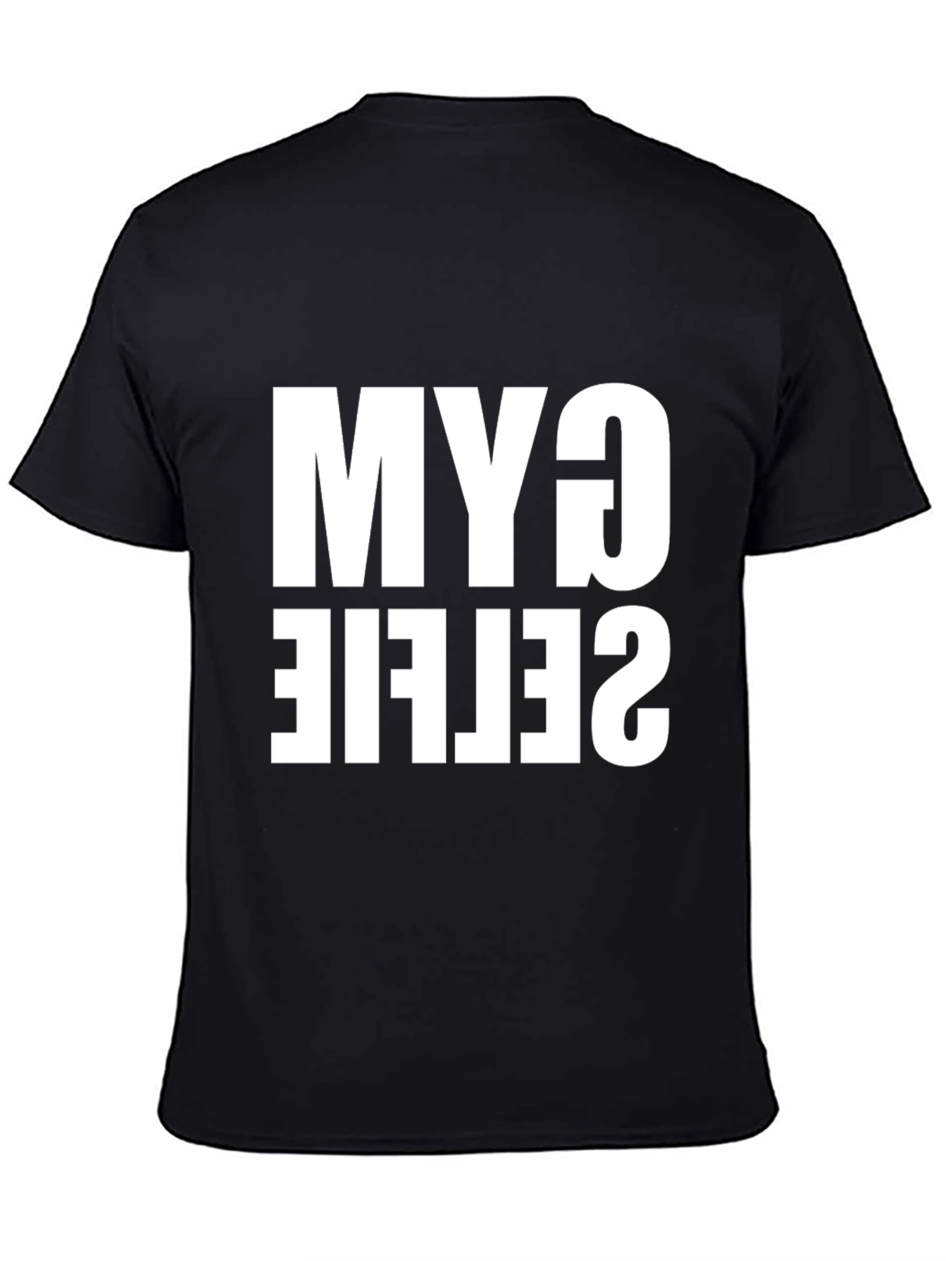 Gym Selfie T-Shirt - Black Cotton Tee