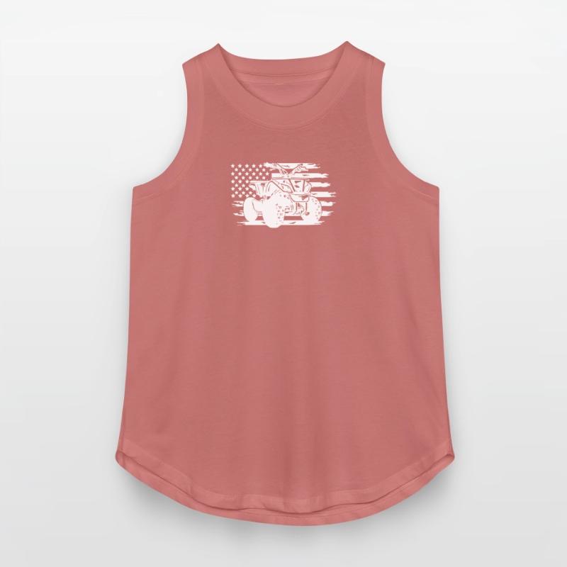 ATV American Flag Distressed White