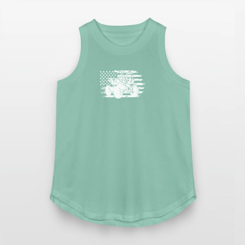 ATV American Flag Distressed White