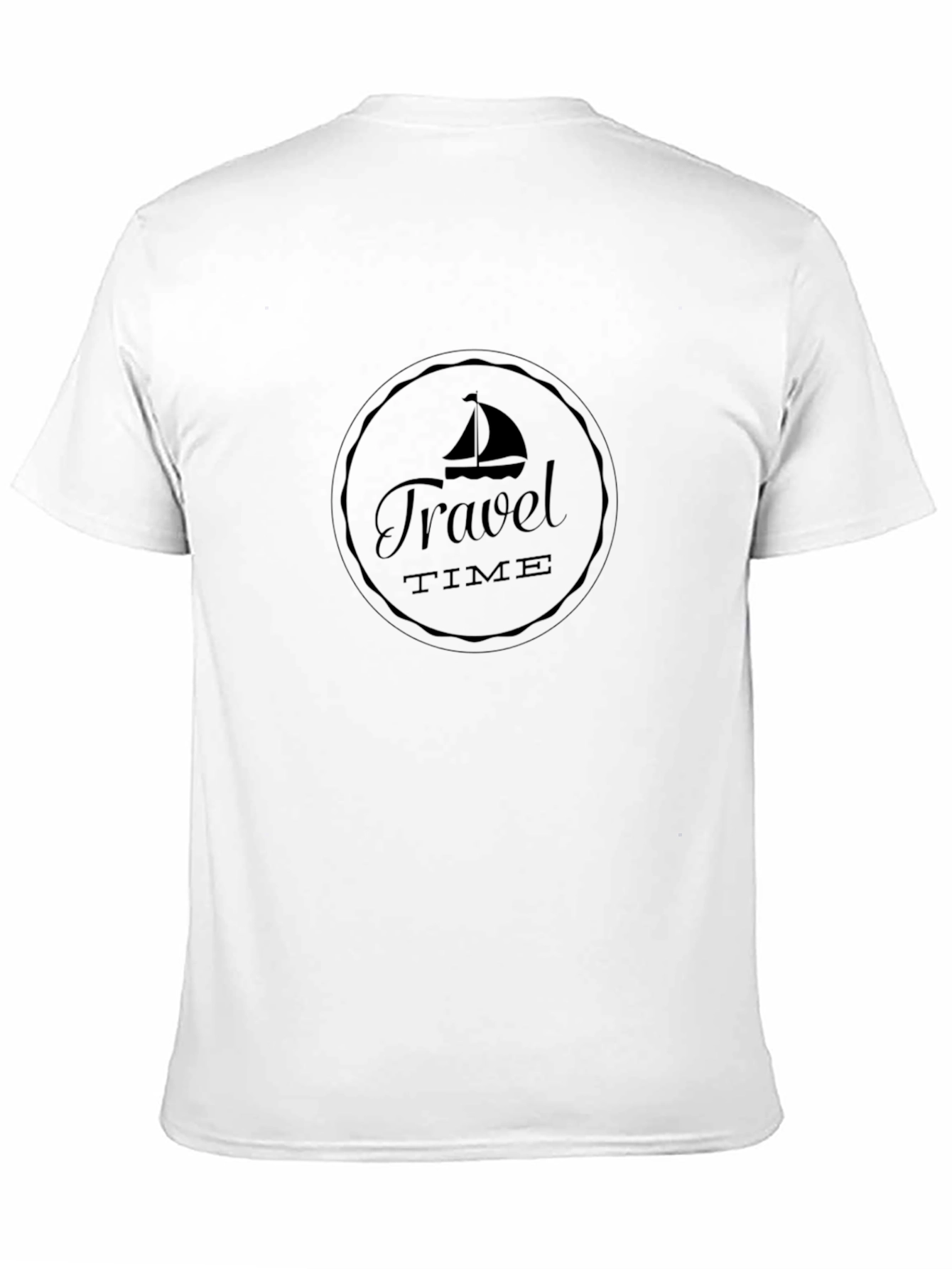 Travel Time Black Graphic Tee - Adventure Awaits!