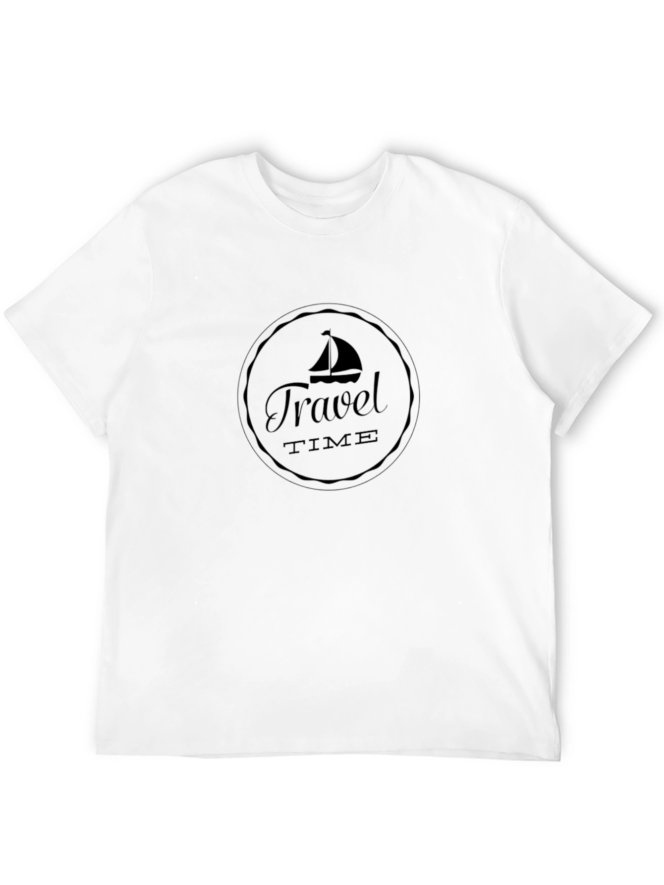Travel Time Black Graphic Tee - Adventure Awaits!