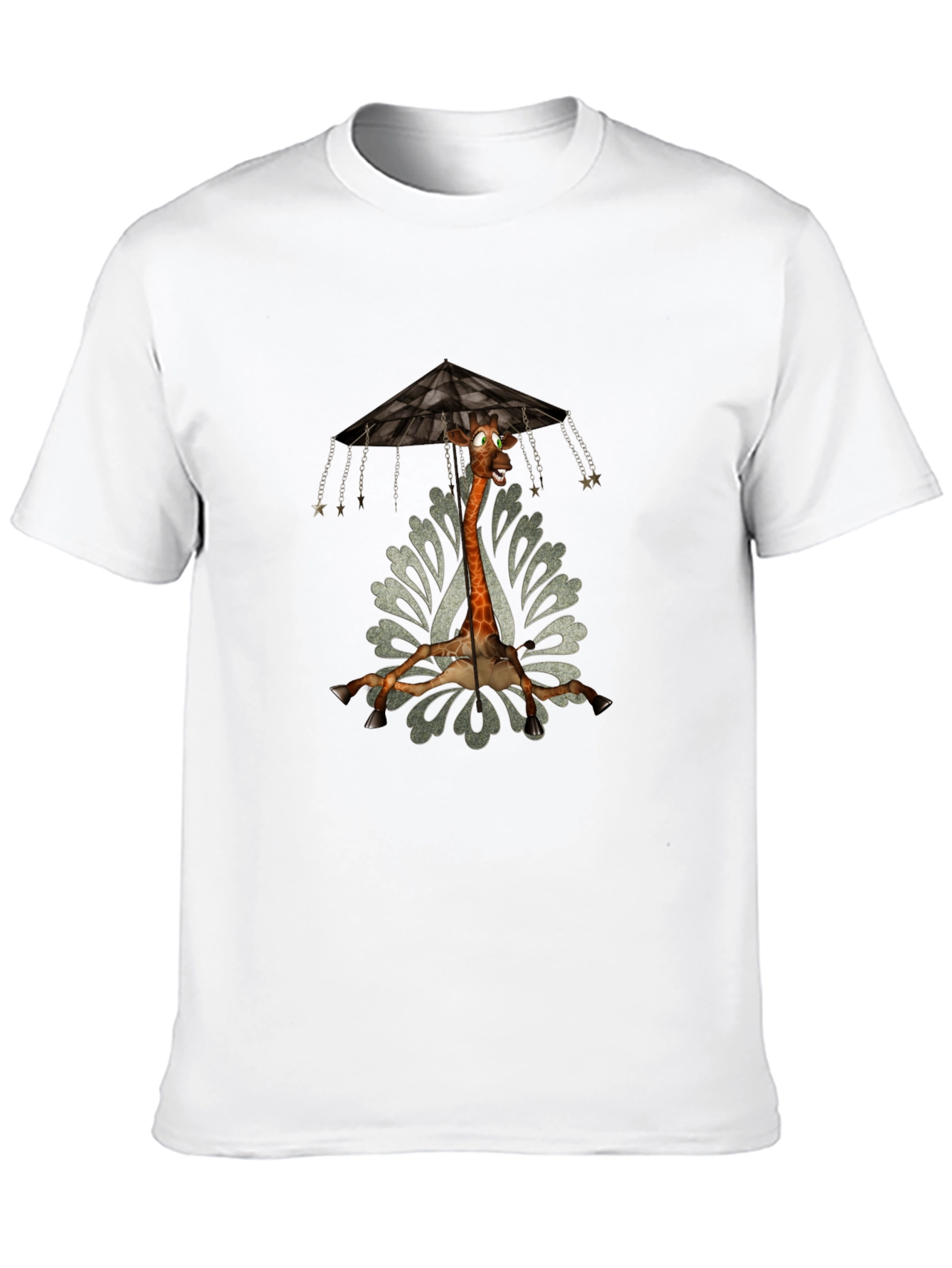 Giraffe Carousel T-Shirt - Unique Graphic Tee