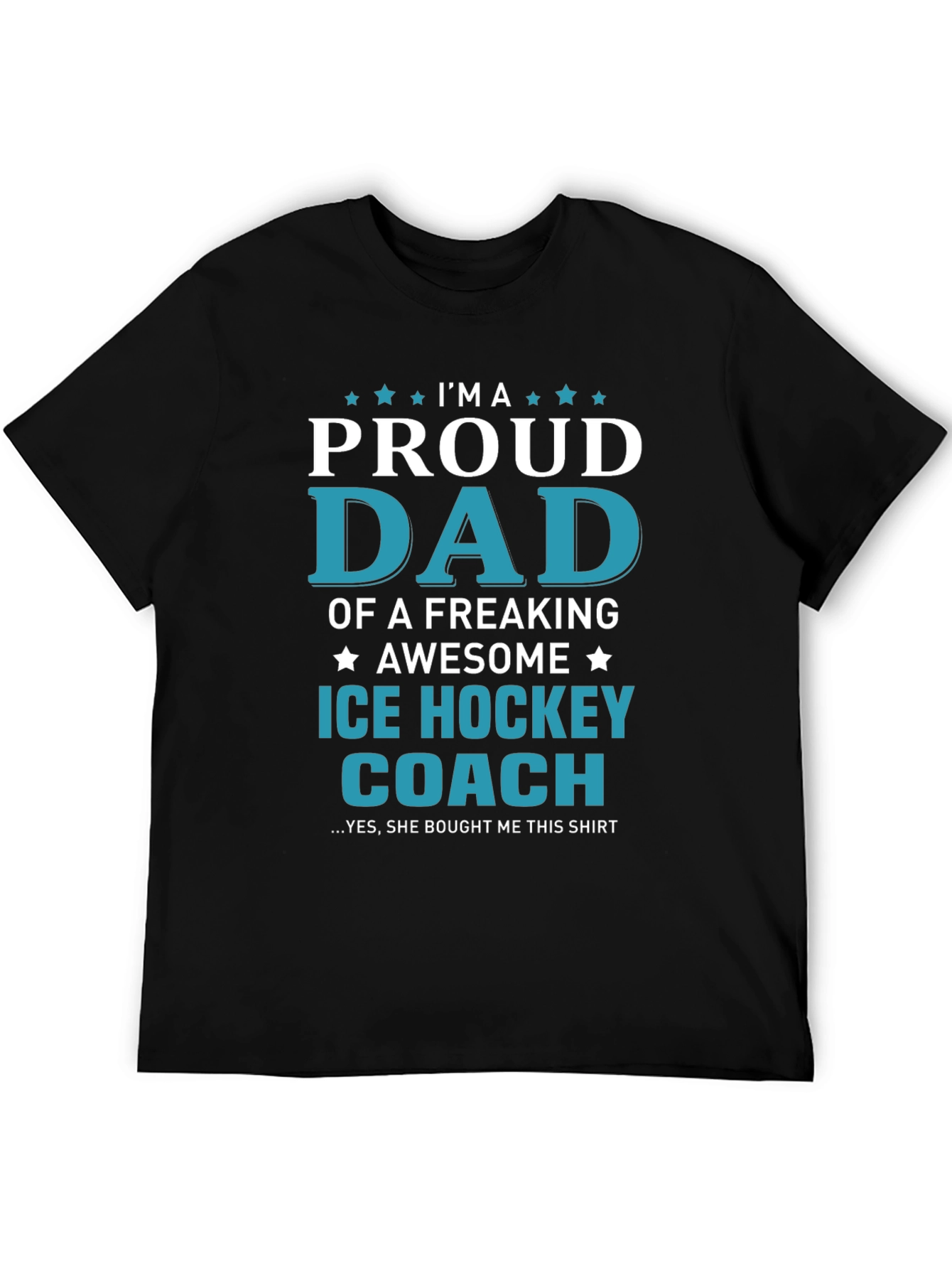 Proud Dad Ice Hockey Coach T-Shirt