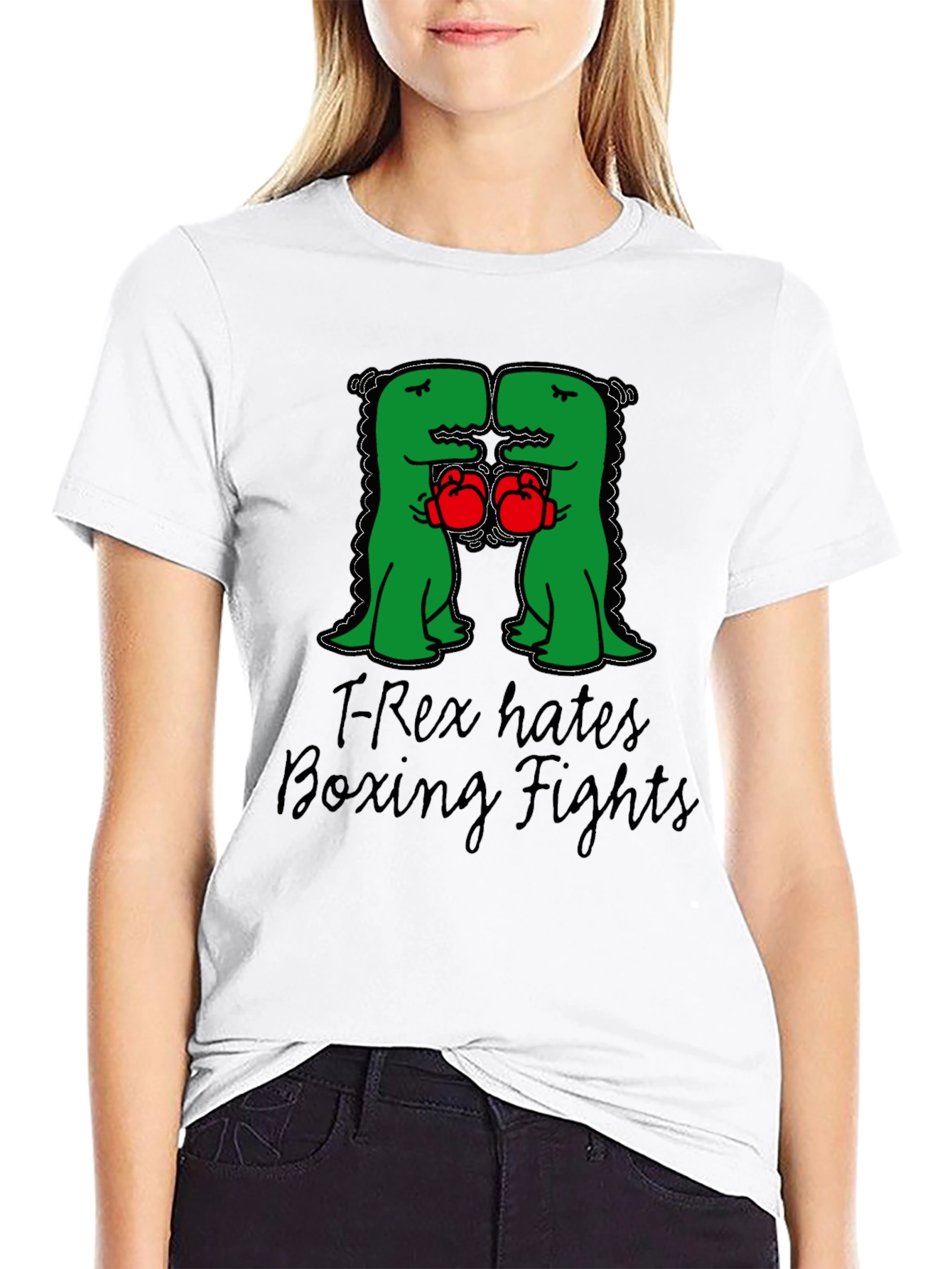 T-Rex Hates Boxing Fights T-Shirt