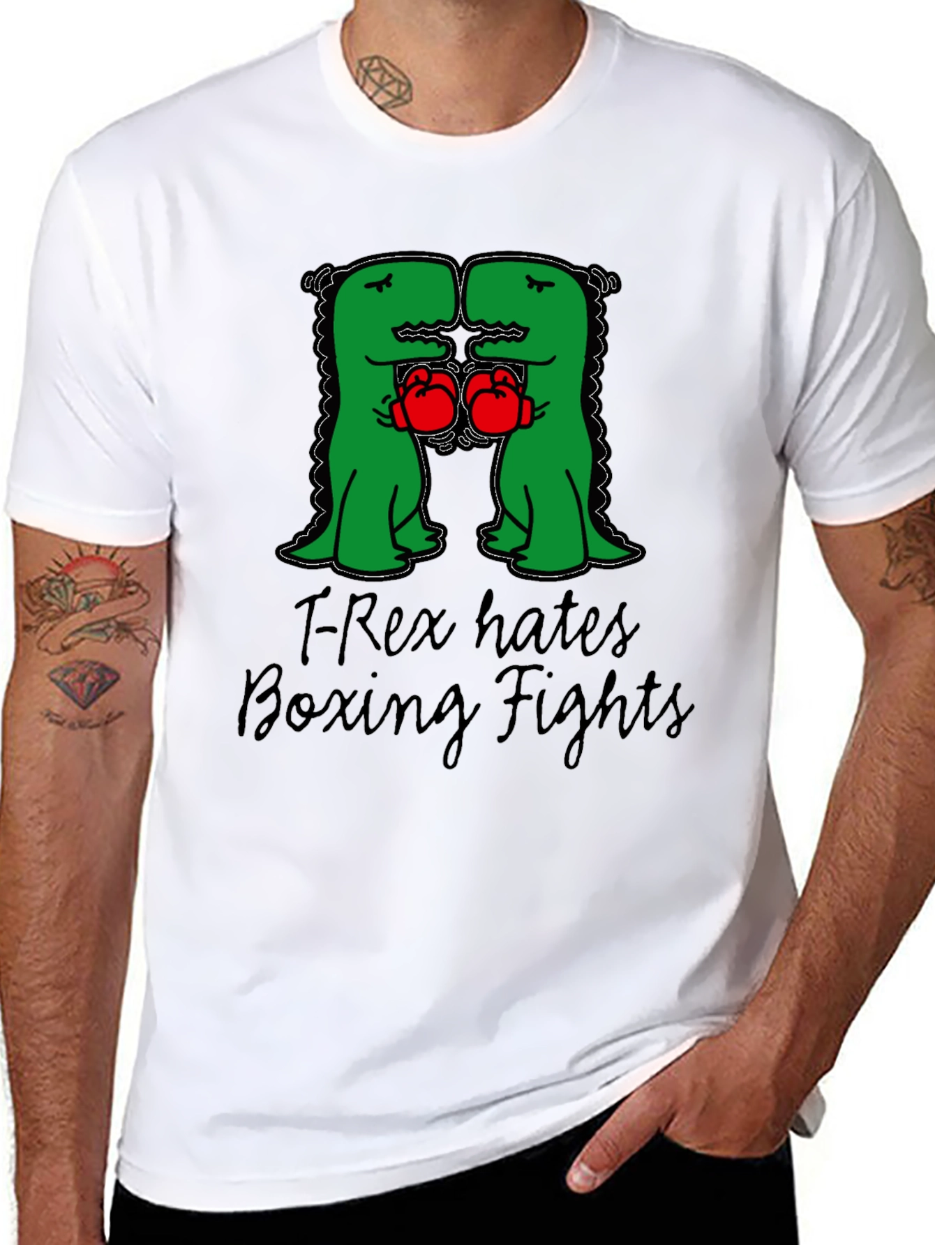 T-Rex Hates Boxing Fights T-Shirt