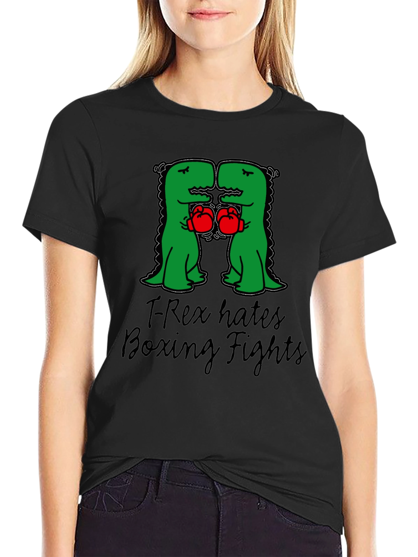 T-Rex Hates Boxing Fights T-Shirt