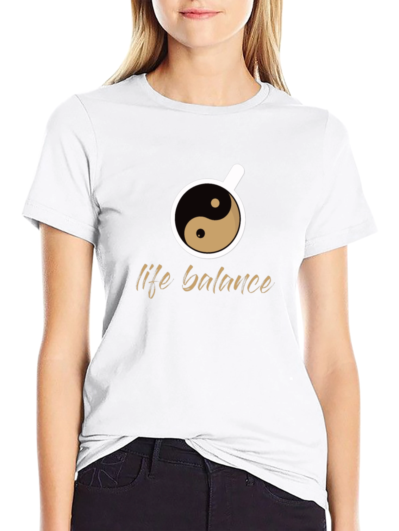 Life Balance Yin Yang Coffee Cup T-Shirt