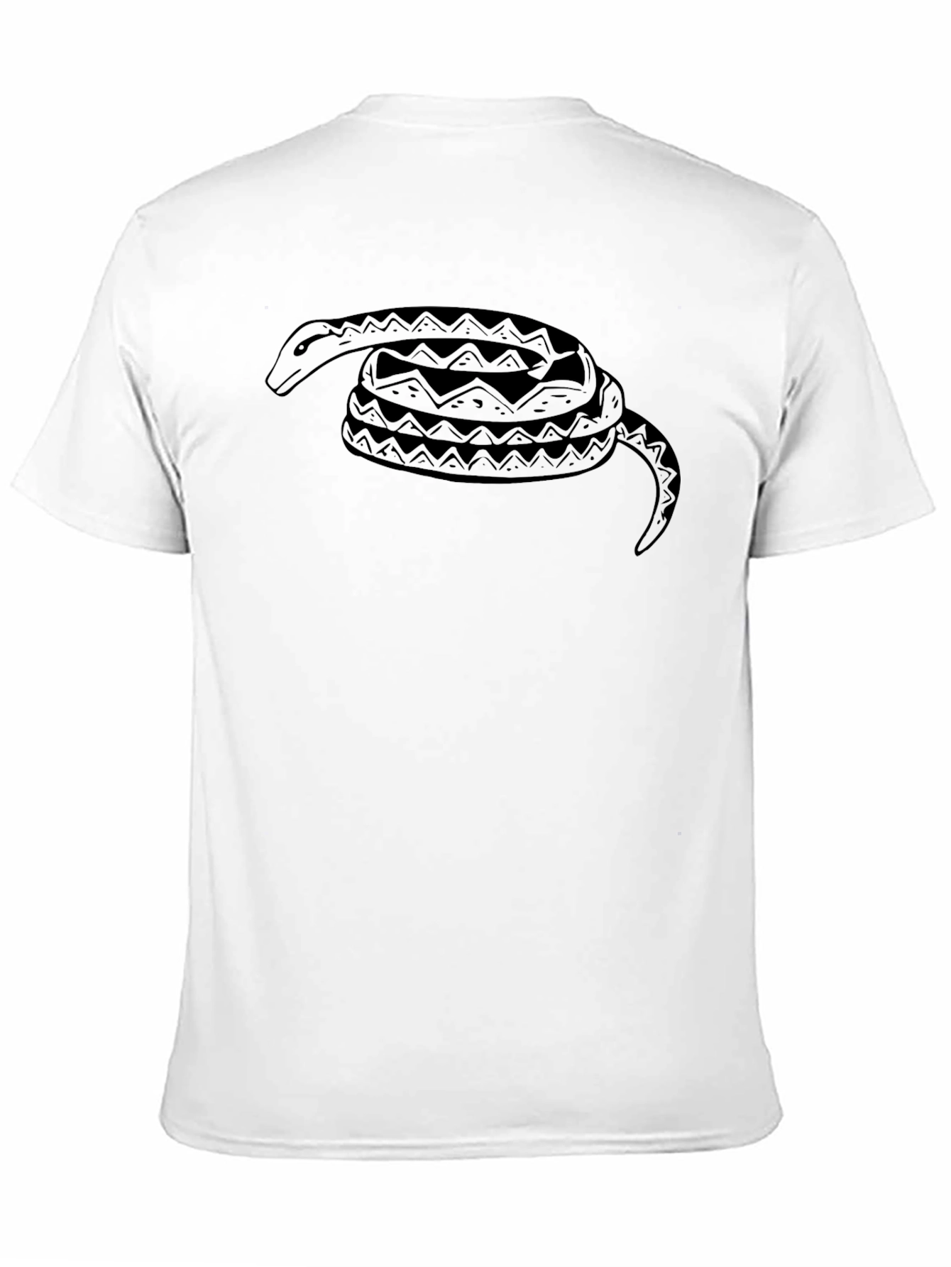 Mens Black Snake Graphic T-Shirt