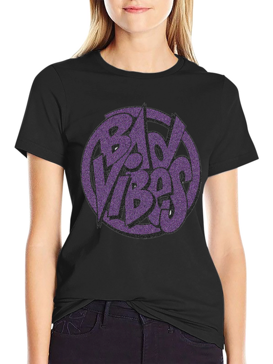 Bad Vibes Graphic T-Shirt - Mens Black Crew Neck Tee