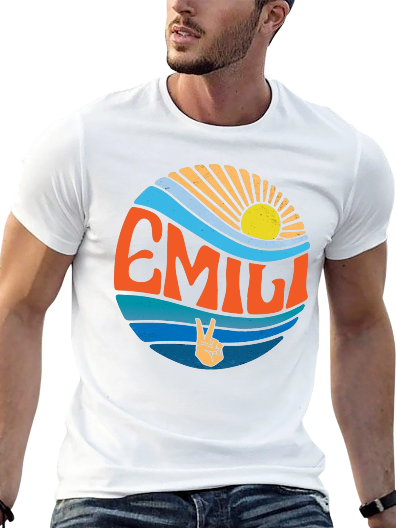 EMILI Peace Sign Wave T-Shirt