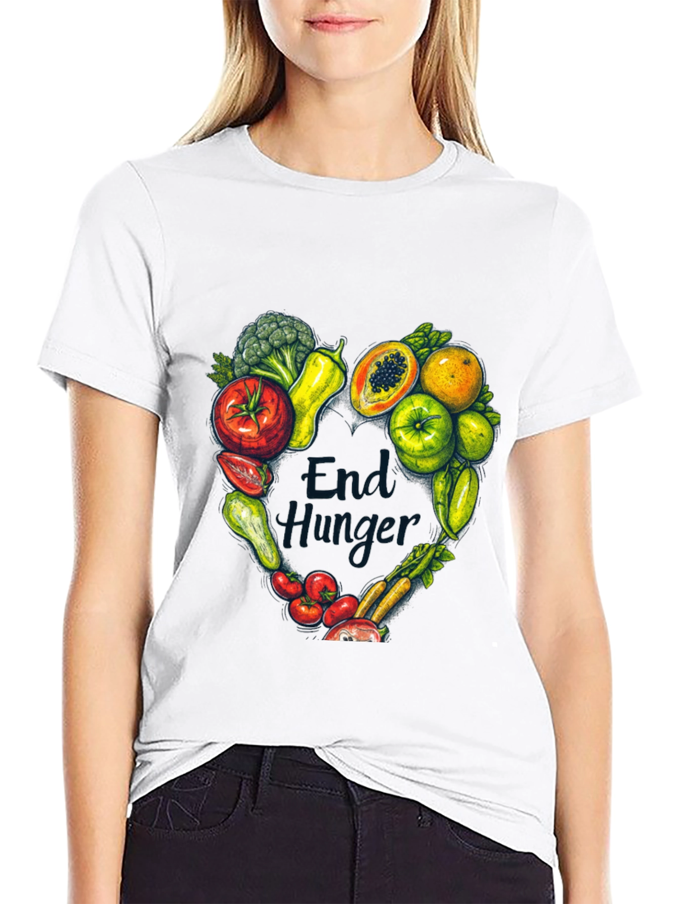 End Hunger Vegan Graphic T-Shirt