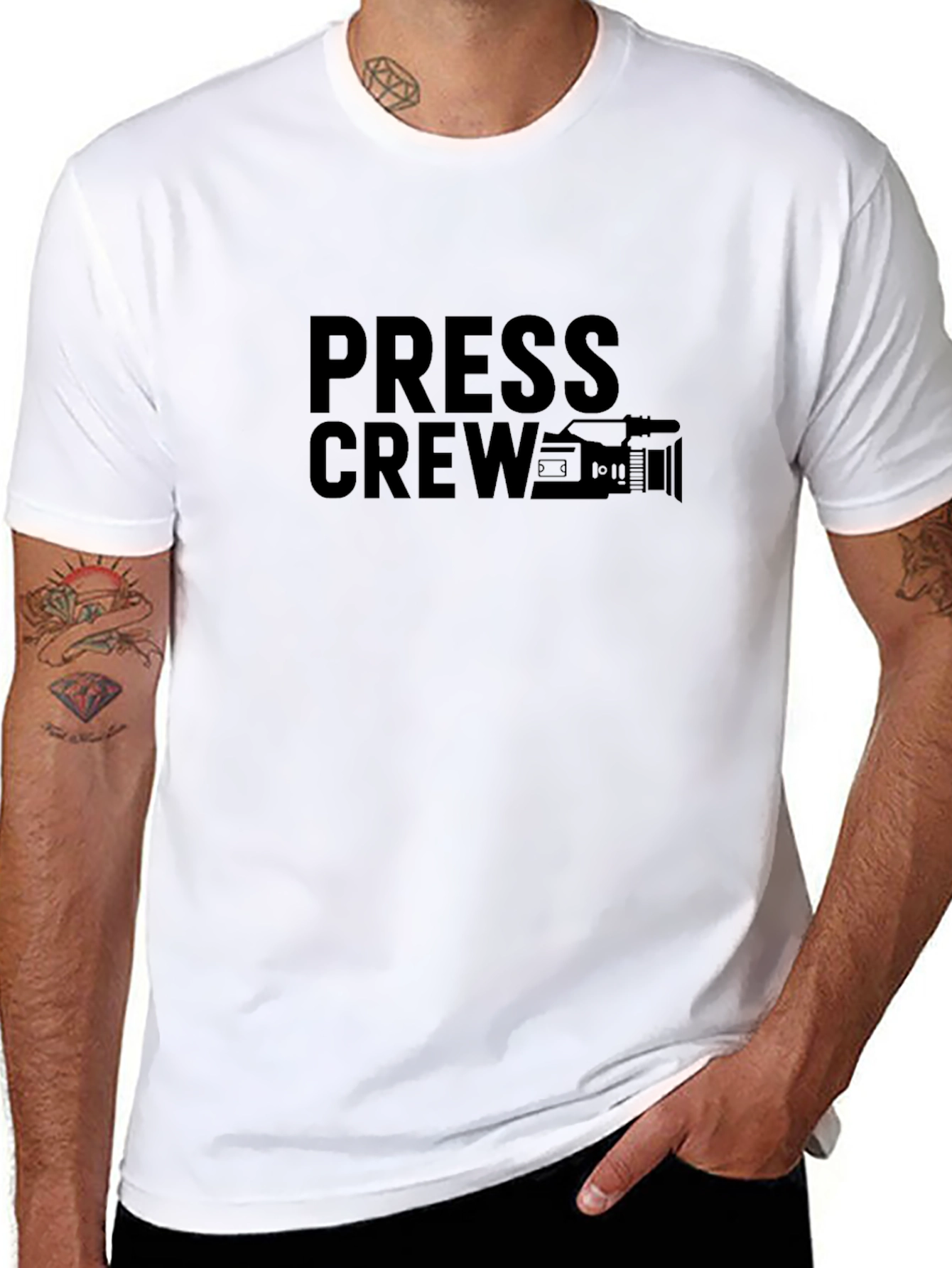Press Crew Black Graphic Tee