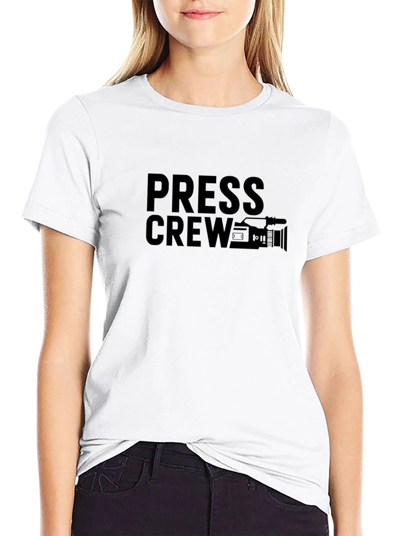 Press Crew Black Graphic Tee