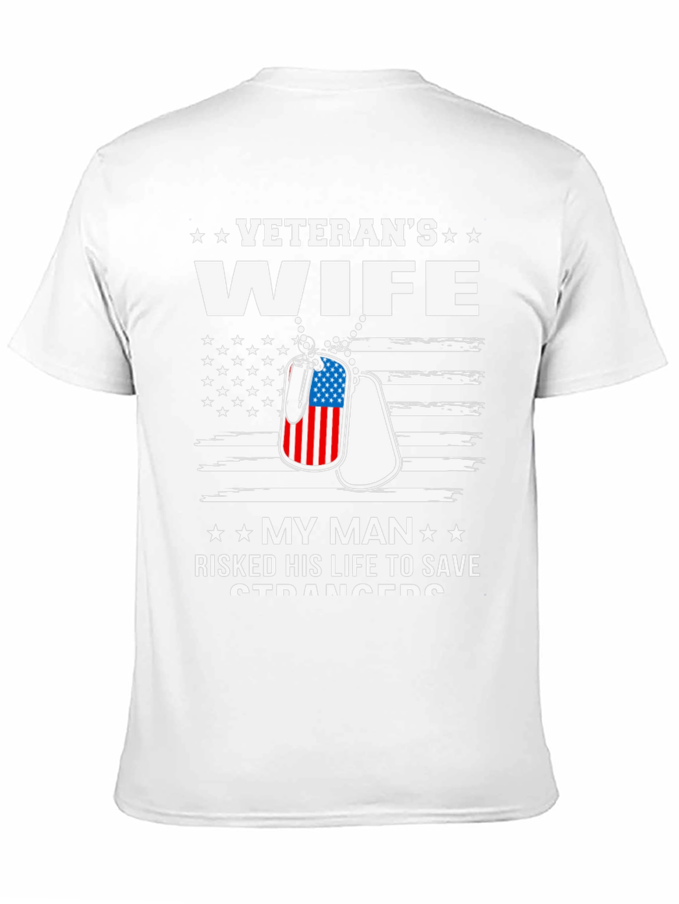 Veterans Wife T-Shirt - Patriotic Design
