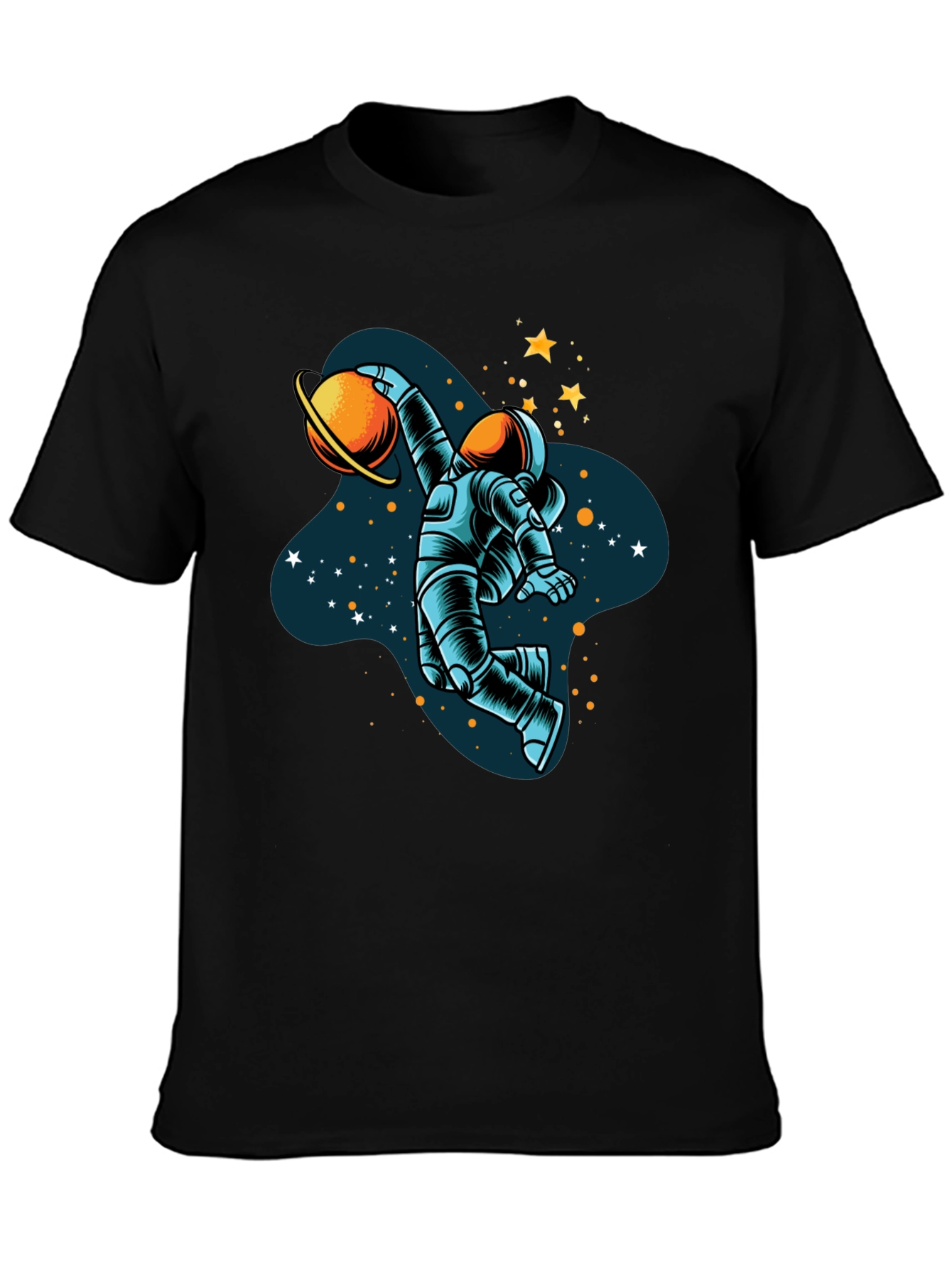 Astronaut Dunking Planet Graphic T-Shirt